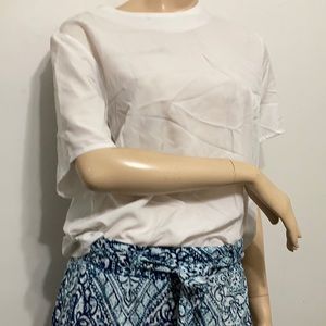 ✅JACLYN  SMITH White Shortsleeves Polyester L Top✅